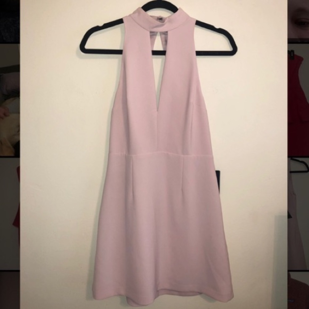 Express Choker Neck A-Line Light Pink Dress- Size 10